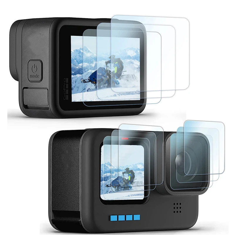 

6/3Pcs Tempered Glass Screen Protector for GoPro Hero 11 10 Black Lens Protection Protective Film for GoPro 9 Camera Accessories