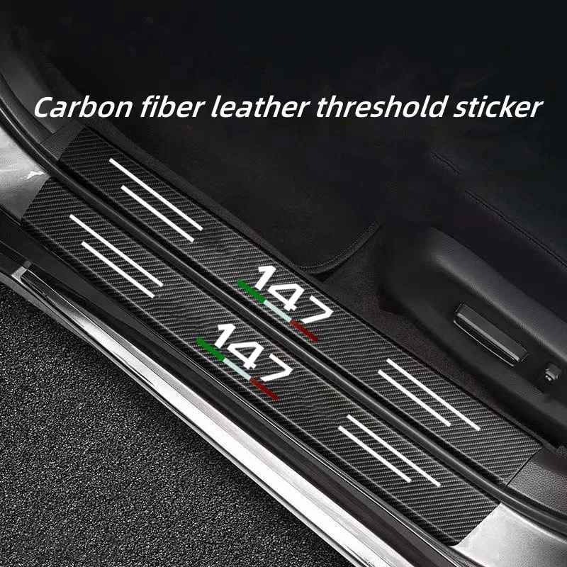 

Carbon fiber automotive sticker sill side anti-scratch adhesive waterproof sticker for rear bumper rear door Alfa Romeo 147 cars