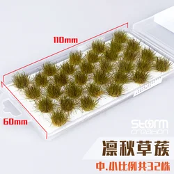 Miniature Multicolor Grass Cluster Kit for DIY Diorama and Model Crafting (Early autumn)