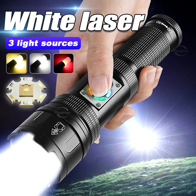 World's More Powerful Flashlight White Laser 1500 Meters High Power Led  Flashlights Camping Torch Lantern Power Bank Work light - AliExpress