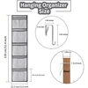 Over The Door Organizer with 5 Large Pockets Hanging Storage Shelves Grey 6