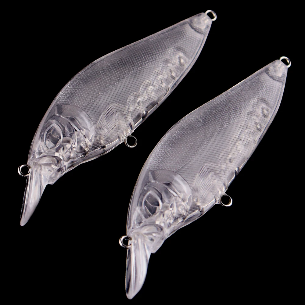 10pcs Unpainted Minnow Baits Floating Short Lip Crankbait DIY Fishing Lures fishing lure