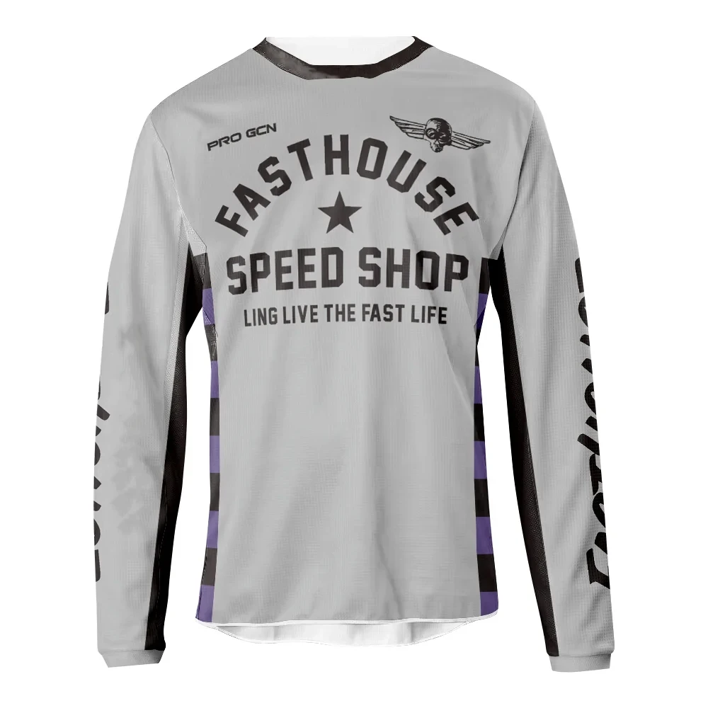 thumbnail image 1 of 2023 Camiseta de ciclismo de secado rápido para hombre, camiseta de motocross, ropa de descenso para bicicleta de montaña, DH, MX, ropa para motocicleta, ropa para ciclismo, 1 of 5