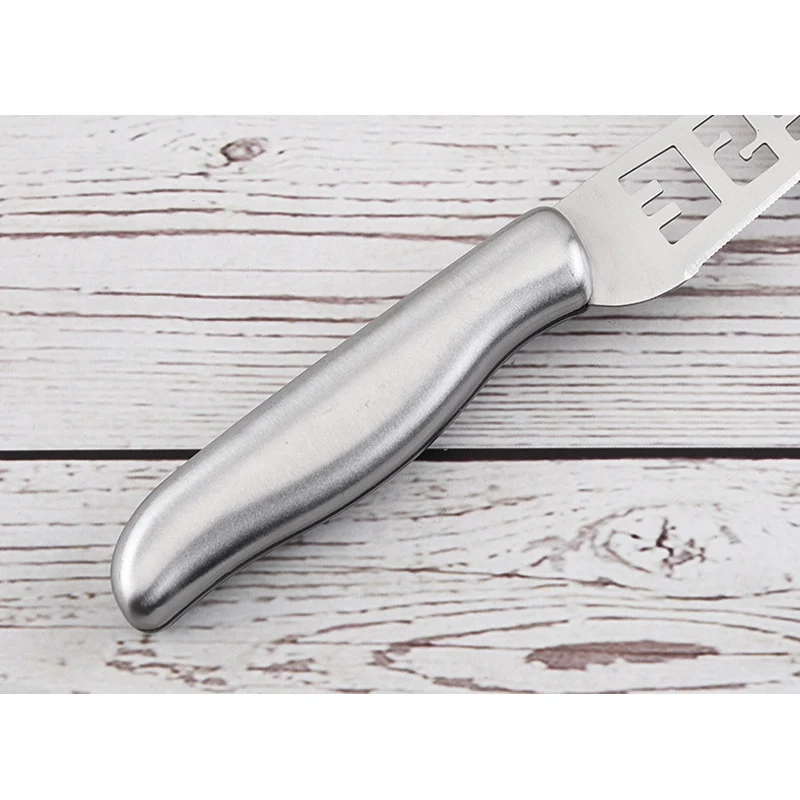Stainless Steel Cheese Knife Hollow Butter Knife Sawtooth Fruit Kitchen Baking Utensils
