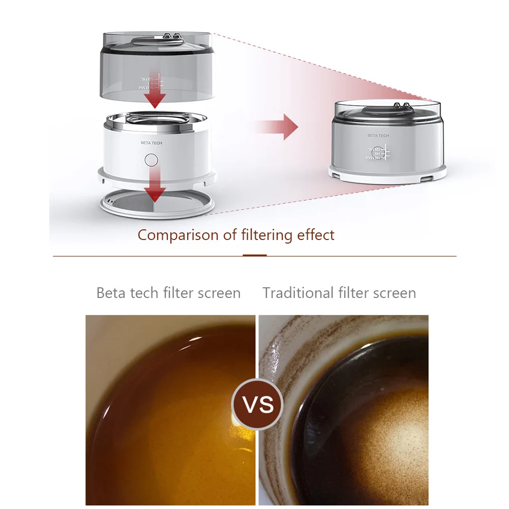 Mini Portable Drip Coffee Pot Smart Automatic Hand Brewing Coffee Machine Outdoor Extraction Brewer Grinder