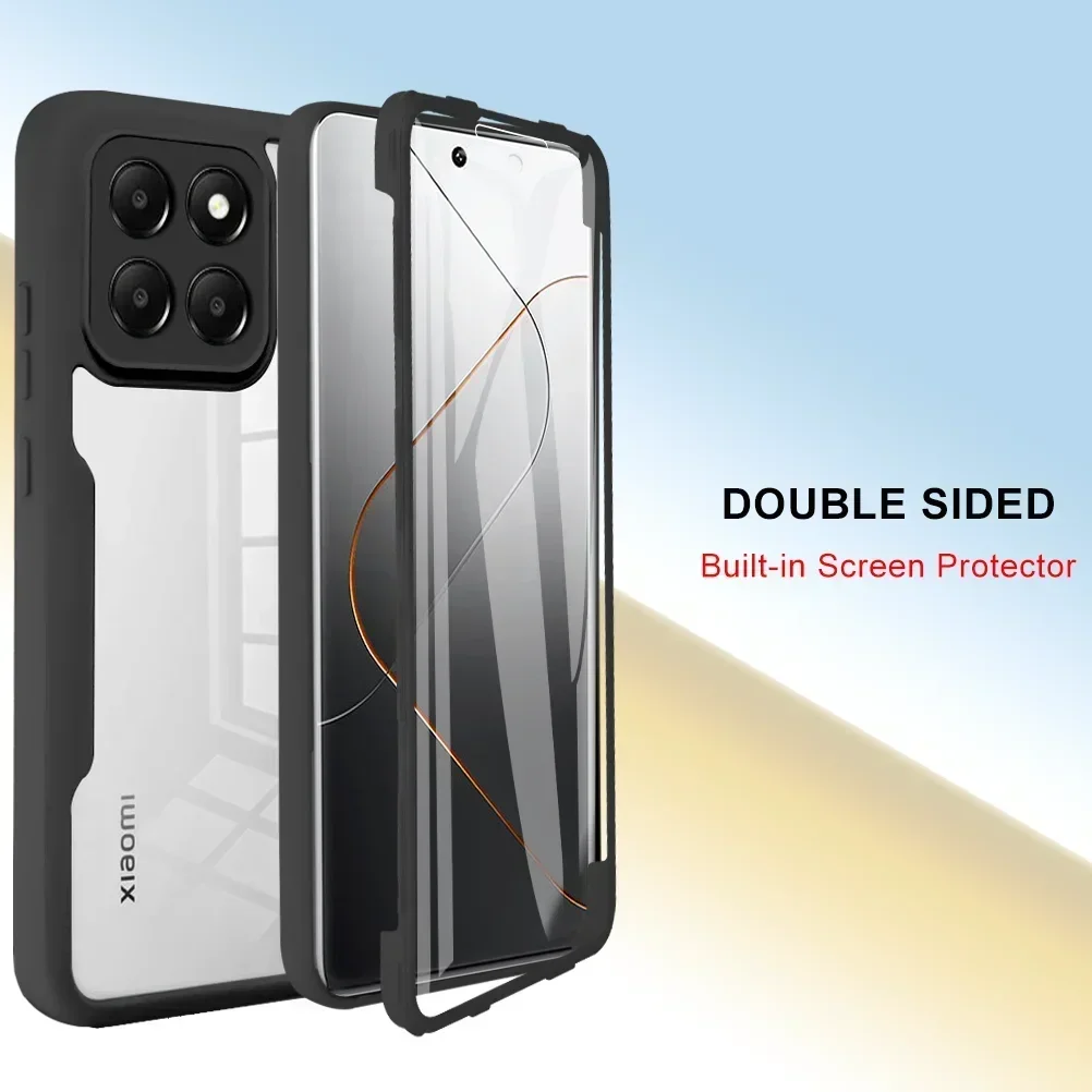 360 Full Body Case voor Xiaomi 14 13 12 11 10 Lite Ultra POCO M3 X3 NFC X4 M4 x5 F5 Pro Dubbelzijdig Coque Funda Beschermen_voghion.com