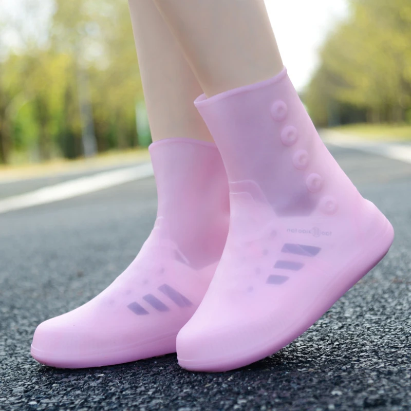 New Women Men Anti-slip Shoes Covers Waterproof Reusable Shoes Protector Unisex Outdoor Rain Boots Pads For Rainy Day