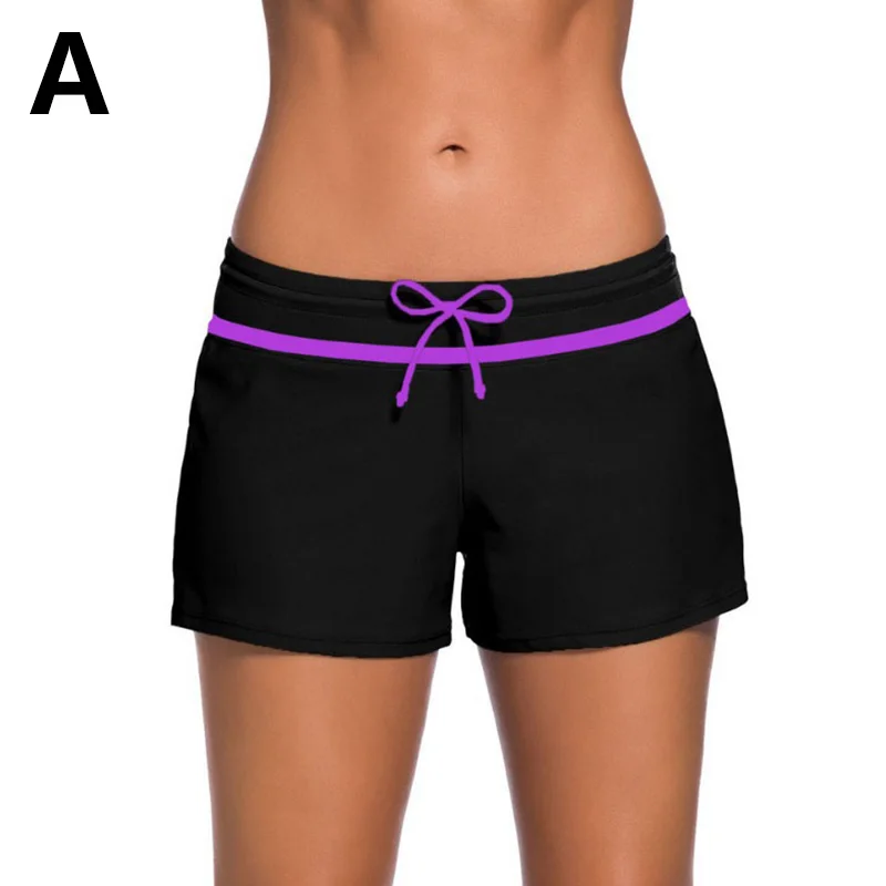 

1PC Nylon Boxer Shorts Swimming Trunks Bikini Pants Bottom Plus Size Swim Shorts Swimsuit Women Summer Beach