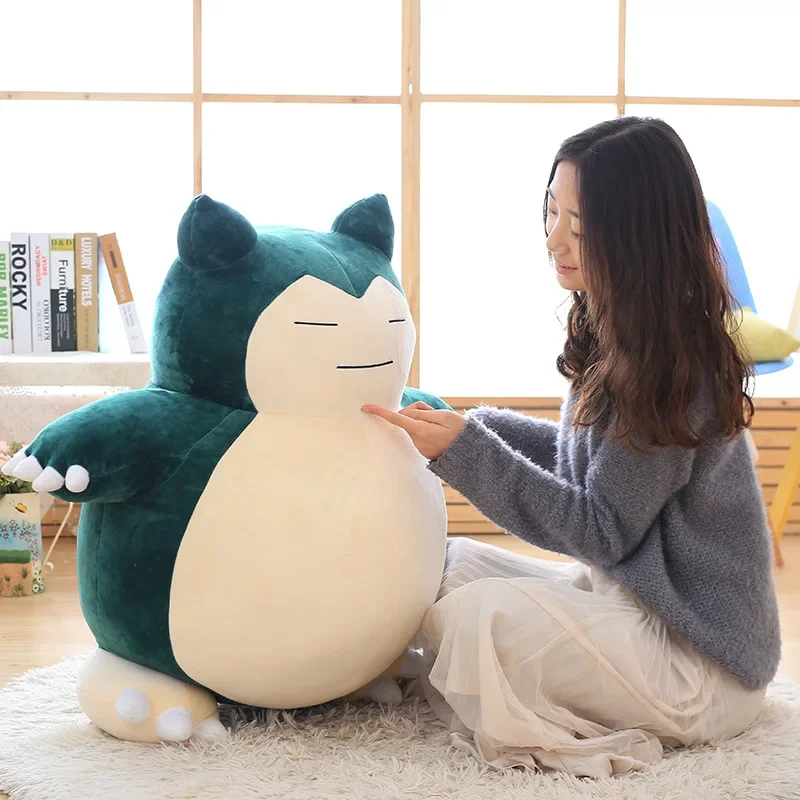 Plush toys pokemon cards 30cm 50cm Bao Kemeng pet elf snorlax cute plush toy doll sleeping in bed pillow children's doll birthday christmas gift