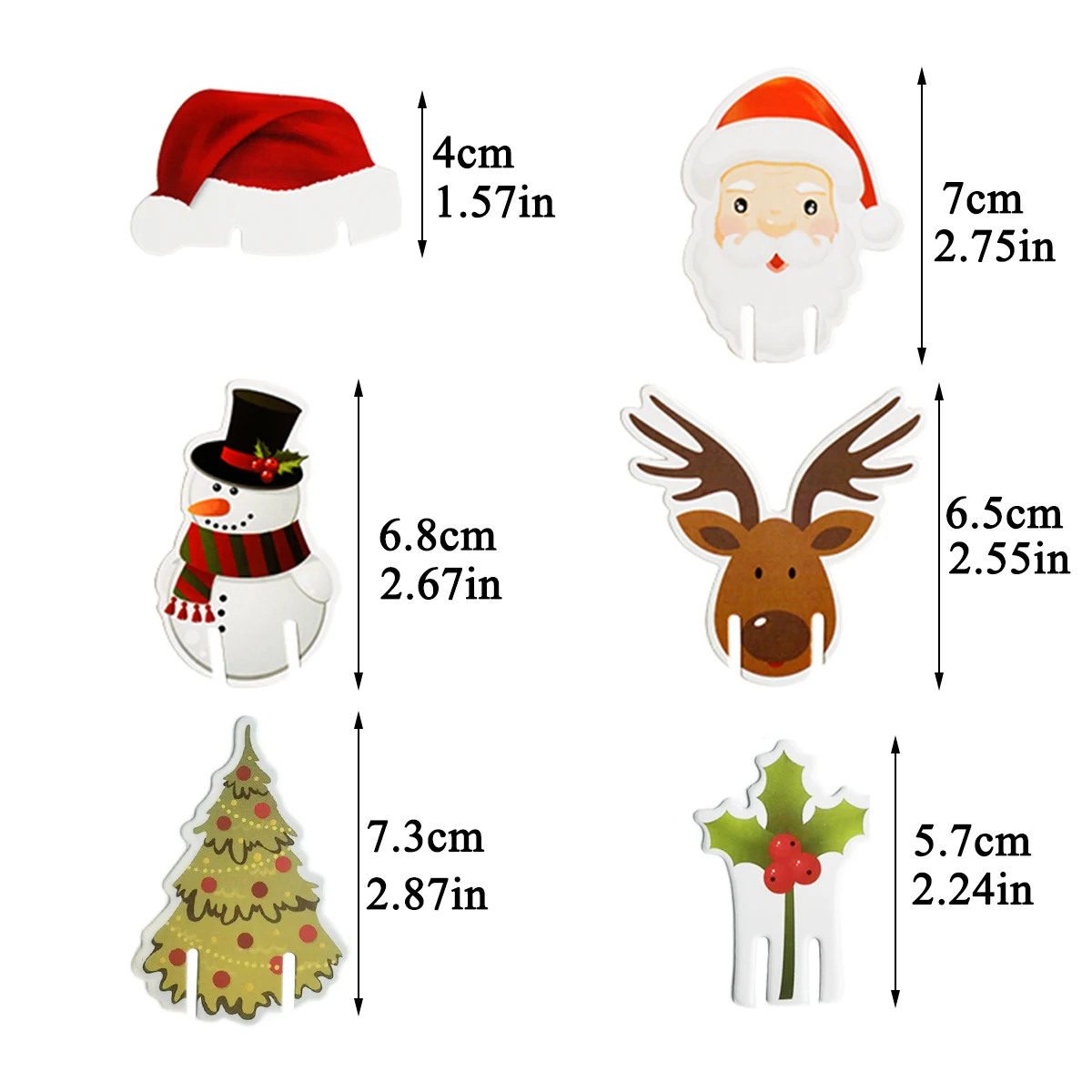 60pcs Merry Christmas Champagne Wine Glass Hats Card Sign Party Dinner Paper Labels Seat Card Table Decoration Xmas Home place cards