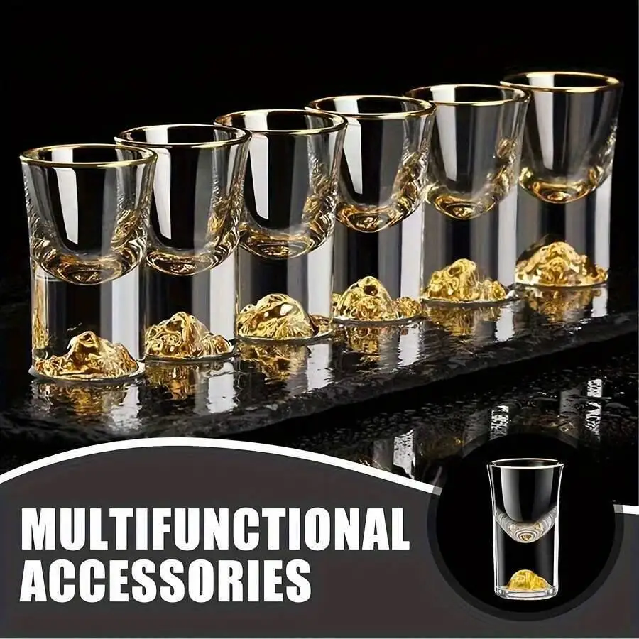 6-Piece Gold Leaf Shot Glasses 5