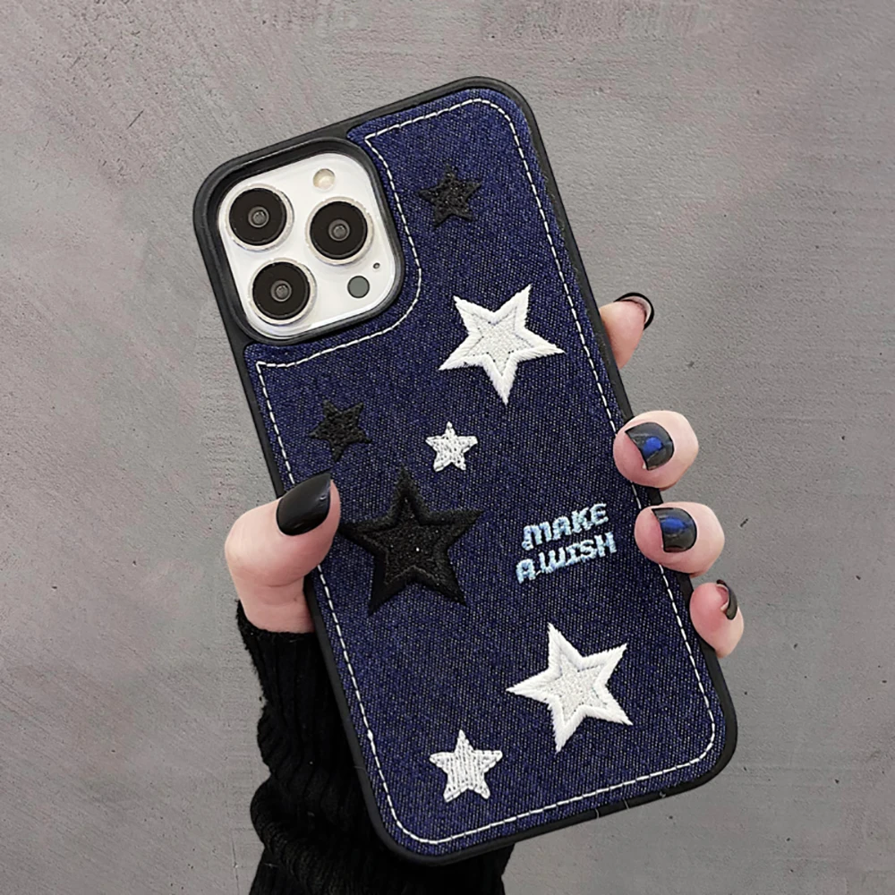 Embroidery Iphone 13 Pro Max Case Flower | Iphone 14 Pro Max