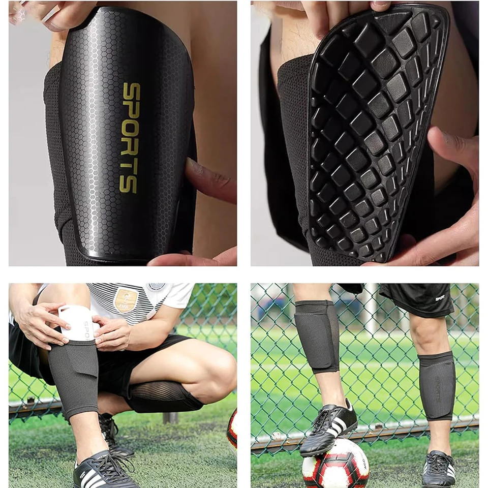 Soccer Shin Guards LOOGDEEL Kids Youth Adults Legging Support Sleeves With Optimized Insert Pocket Football Shin Protect Board