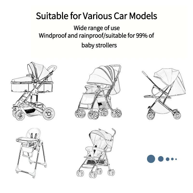 Universal Stroller Rain Cover Baby Car Weather Wind Sun Shield Transparent Breathable Trolley Umbrella Raincoat Accessories Baby Strollers