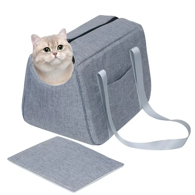 

Cat Travel Bag Portable Pet Cat Dog Carrier Locking Security Zippers Padded Shoulder And Harness Portable Shoulder Bag For Puppy