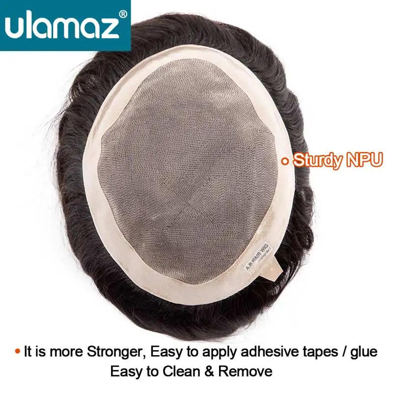 Human Hair Toupee Capillary Male Hair Prosthesis Mono Toupee Hair Men Durable Man Wig Natural Human Wig For Men Breathable Mens System