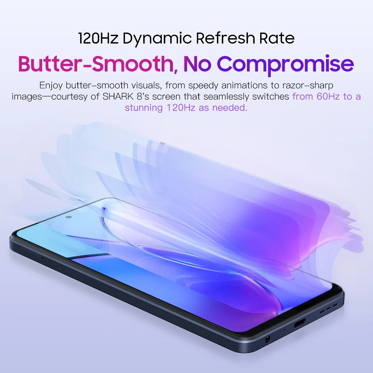 Blackview SHARK 8 Smartphone Android13 G99 Mobile Phone 6.78'' 120Hz 2.4K Display 16GB RAM 128GB/256GB ROM 64MP Cameras Phones 5