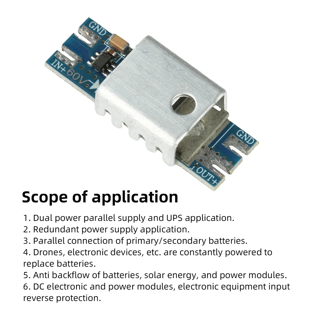Modulo Diodo Ideale 20A DC 4-90V ad Alta Corrente Anti-Riflusso per Sistemi di Ricarica Solare e di Backup - Image 5