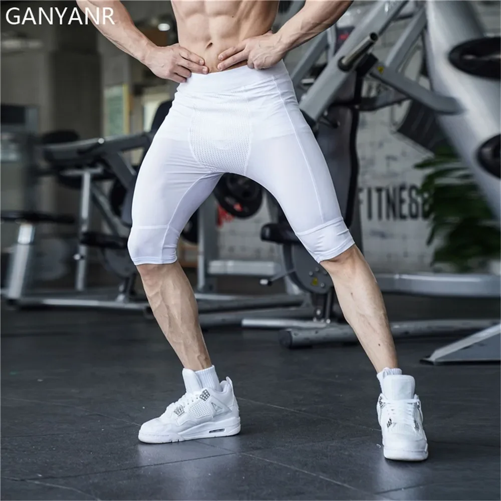 Running Tights Shorts Men Sports Sweatpants Fitness Training Quick drying Compression workout yoga gym Cycling Track