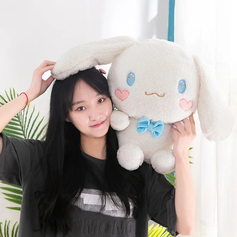 새로운 25cm 산리오 애니메이션 귀여운 시나몬롤 슈퍼 소프트 플러시 PP 코튼 소녀 소파 베개  수면 장난감 어린이 생일 선물