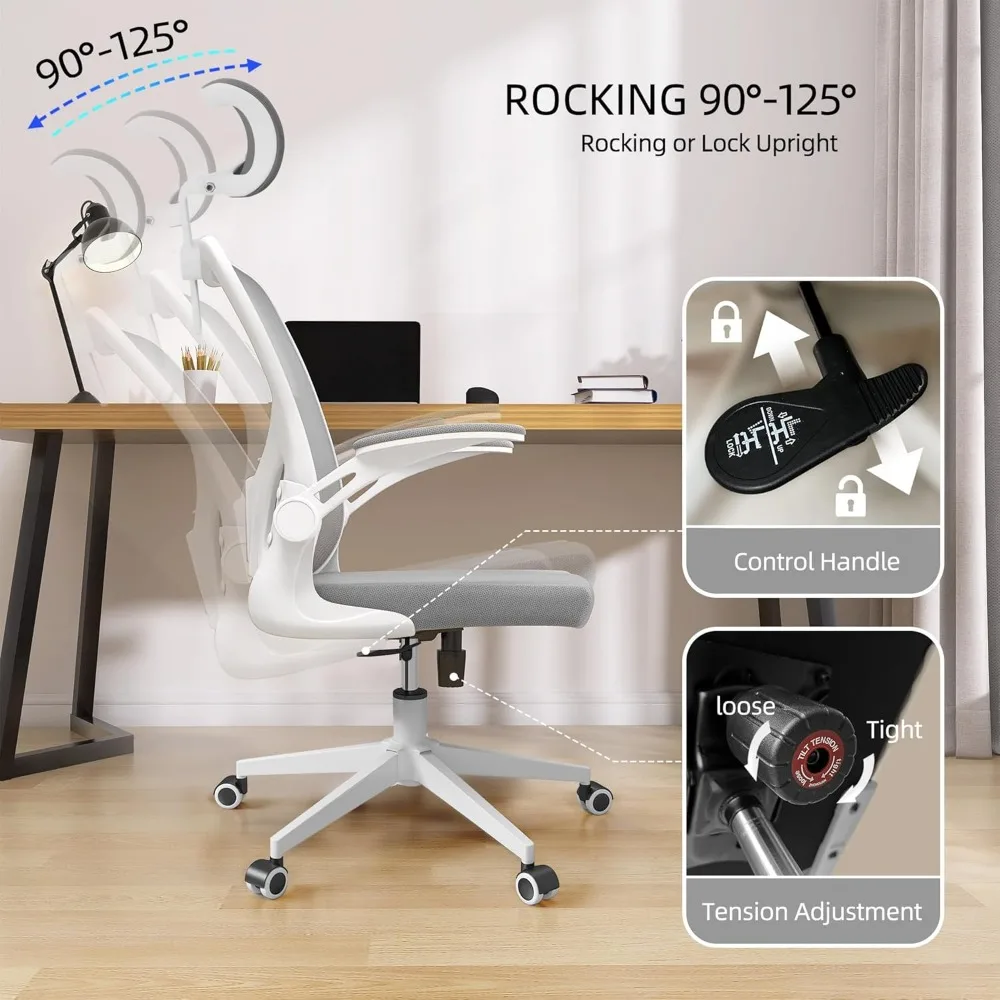 Office Chairs, Ergonomic Office Chair, Computer Chair with Adjustable Headrest, Lumbar Support, 2D Armrest 3