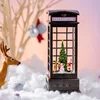 Christmas Carousel Old Man Tree Phone Booth Music Box Crystal Ball Octave Box Drifting Snow Children's Birthday New Year Gift 6