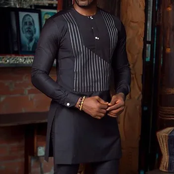 Alternative view of Chinedu Striped Long-sleeved Shirt and Pant