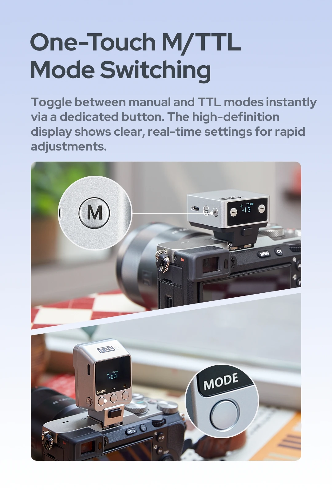 고독스 iT20 / iT22 TTL 미니 카메라 플래시 외장형 휴대용 레트로 플래시