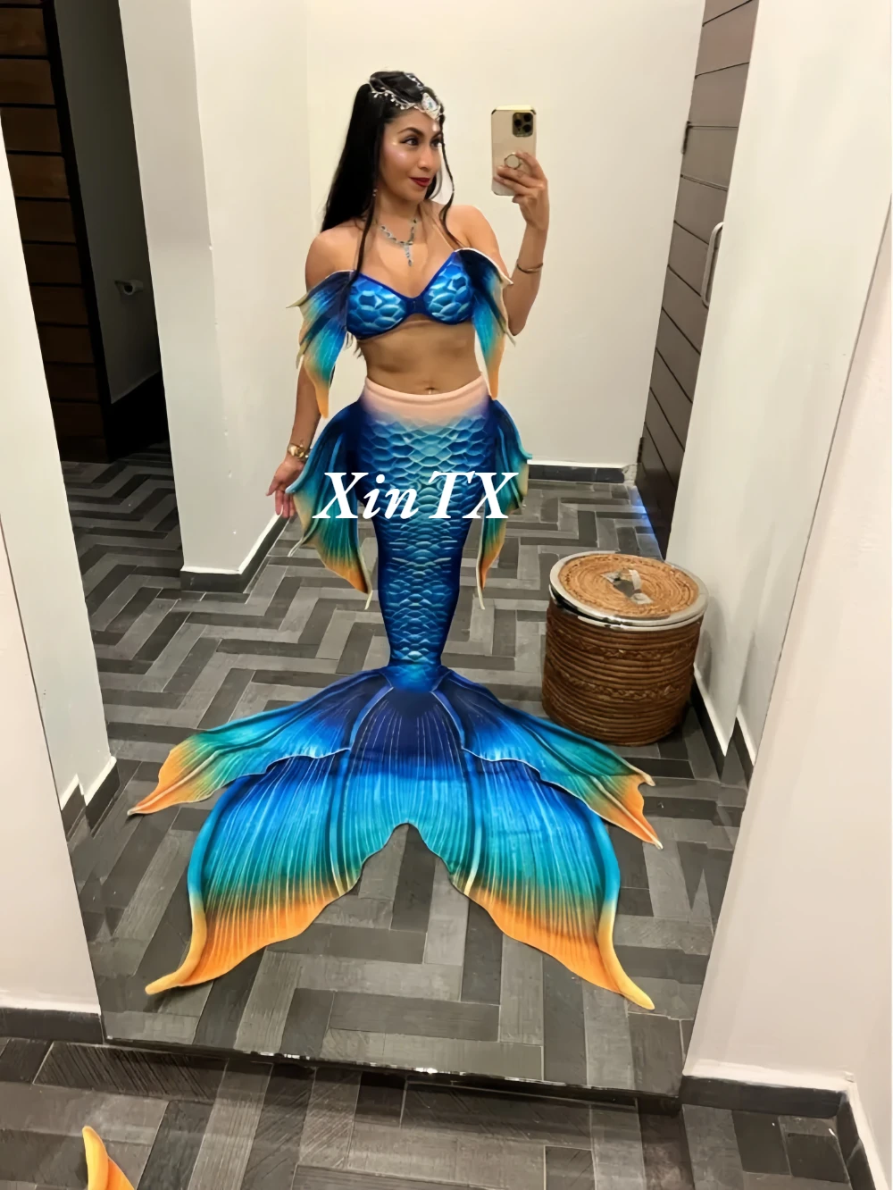 【新品未使用】マーメイドテールセット 高品質大人のマーメイドテールプレミアム品質ダイビング水泳ショー非