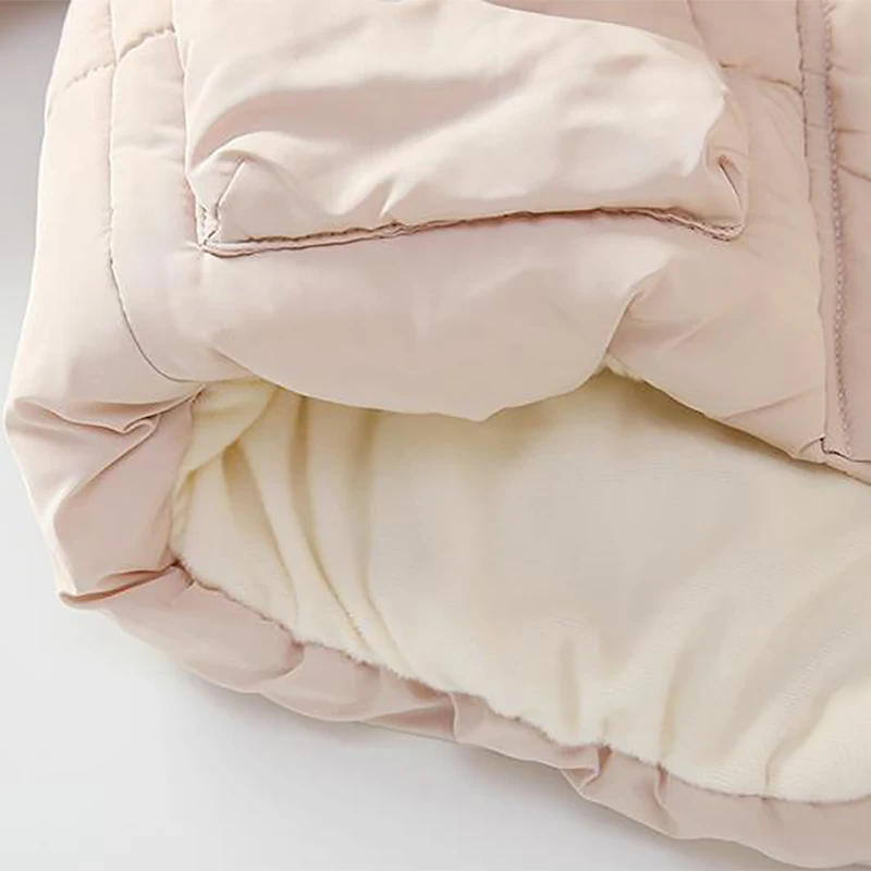 Newborn Girls Clothes Hooded Coats Winter Warm Kid Jacket Solid Cute New Fashion Children Outwears Pink Sweet Soft Clothing