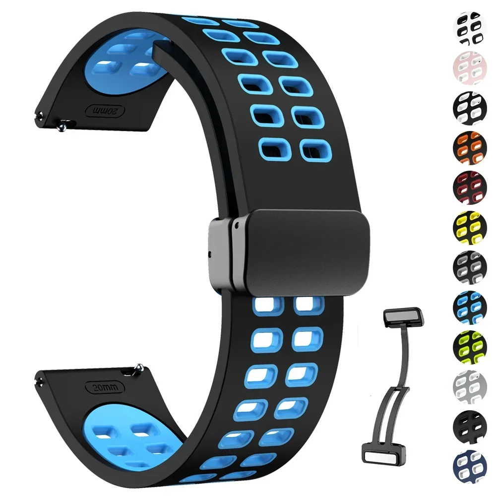Premium Silicone Magnetic Strap – 20mm/22mm | Universal Fit