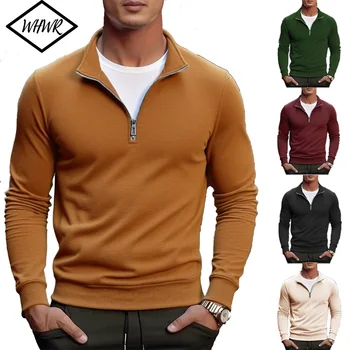Felpe calde da uomo Traspiranti Casual Sport Escursionismo Dolcevita Pullover Top da uomo Outdoor Collo a lupetto Top Streetwear 1