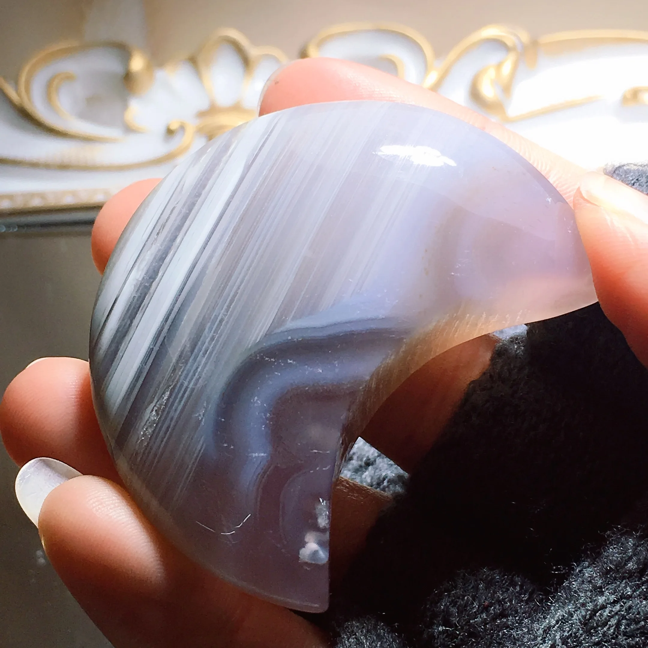 Flower Agate Moon 2508