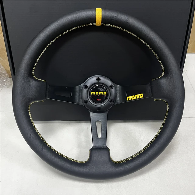 Volant de voiture en cuir véritable, Deep Dish, dehors Racing, Mugen,  350mm, 14 - AliExpress