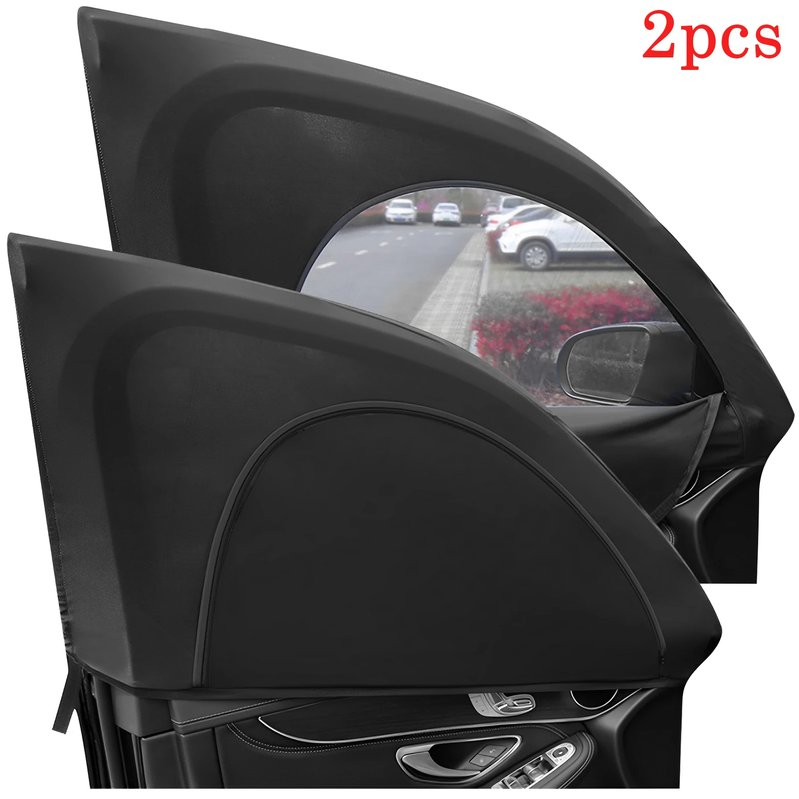 자동차 창문 쉐이드 커튼 탄성 자동차 전면 후면 측면 창문 태양 쉐이드, 통기성 프라이버시 햇빛가리개 보호 커버, 2 개 