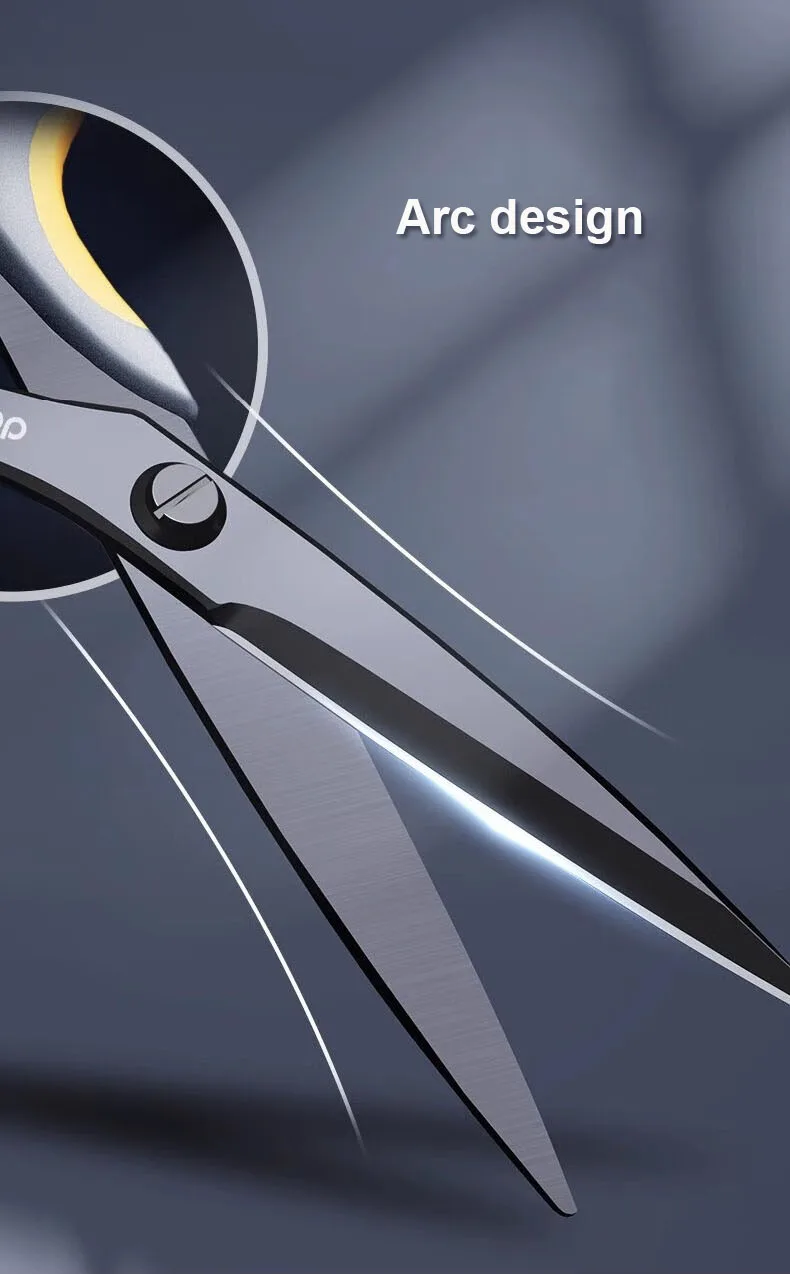 Anti-Stick Scissors - 175mm Deli Craft  Stationery Tool for Office School DIY