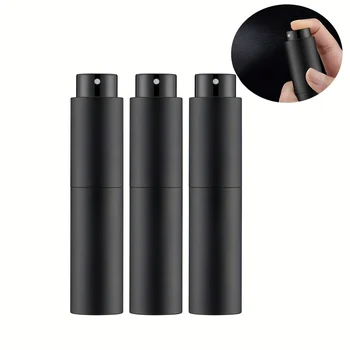 10 ml Travel Perfume Sprayer, Refillable Cologne Container, Empty Dispenser Sprayer for Mini Sprayer Size (Black