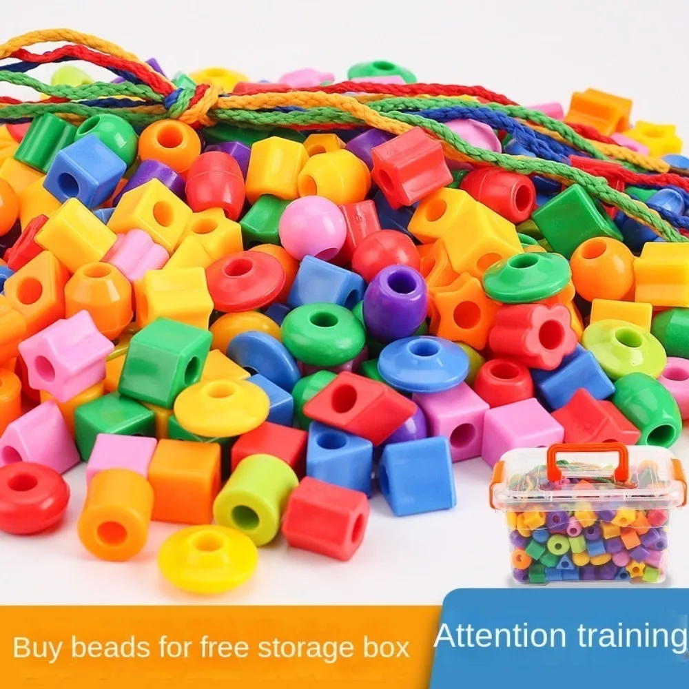 

Training Toys Montessori Kids Primary Lacing Beads Plastic Crafts Lacing Beads Toy Star Stringing Toy Rainbow Lacing Beads Toys