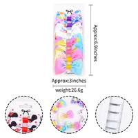 8PCS/Set Print Grosgrain Ribbon Hair Bows Clips Small Bows For Children Girls Headwear DIY Kids Hair Accessories Best Gifts 2