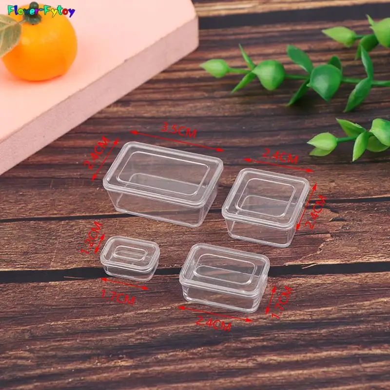 1/4pcs 1/12 Dollhouse Mini Fresh Keeping Box Lunch Box Model Kitchen Tableware Decoration 6