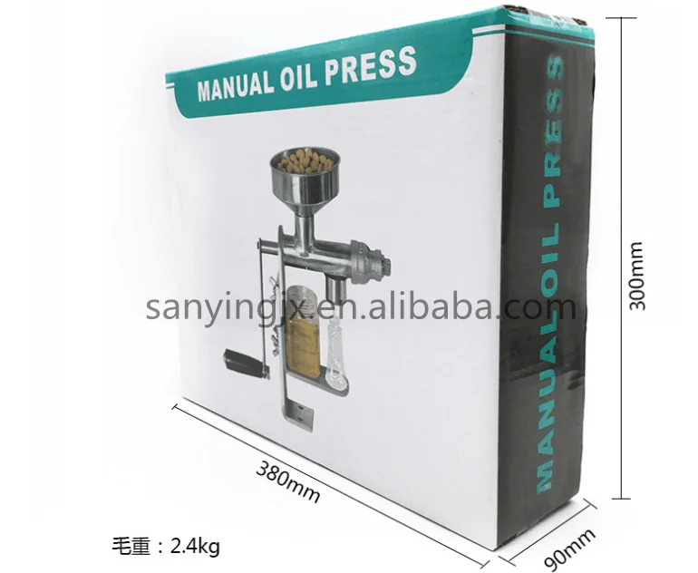 Manual Small Oil Press Machine Soybean Oil Extractor Peanut Sesame Seed Oil Presser For Home Use 4