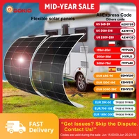DOKIO 18V 100W/200W/400W panneaux solaires flexibles panneau solaire monocristallin étanche Camping RV Charge à domicile 12V 1