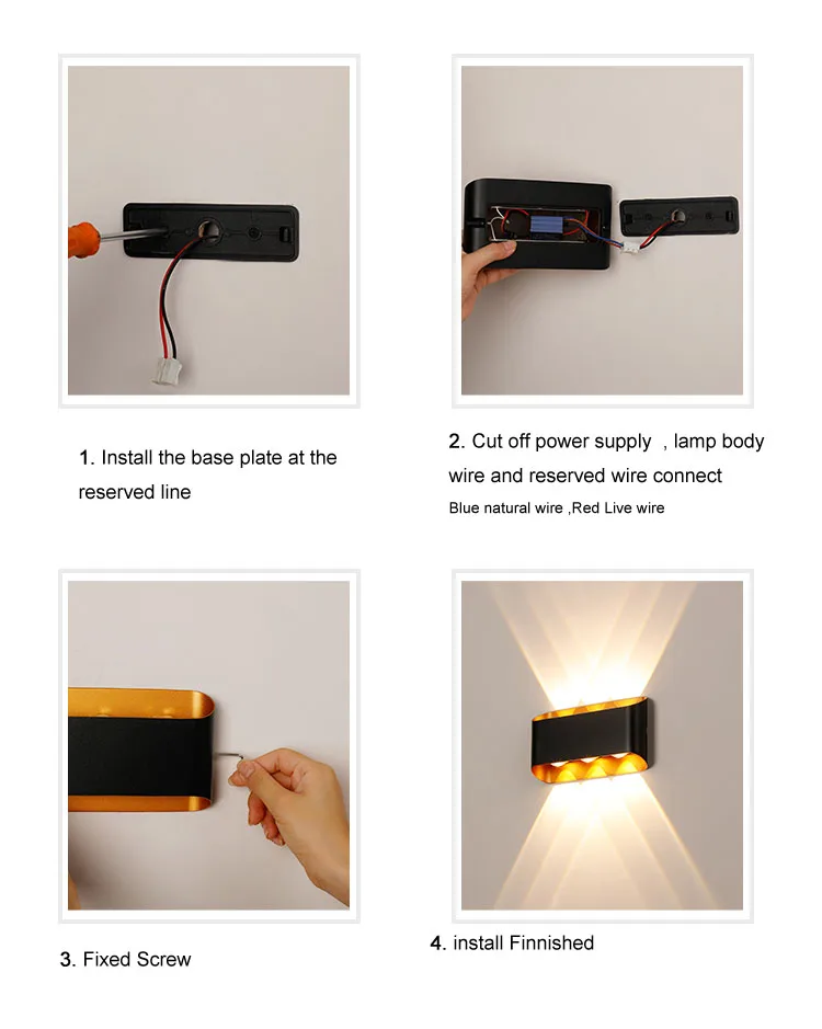 Up and Down Modern LED Wall Lamp Indoor Lighting Outdoor Lighting Waterproof IP66 Wall Lights For Gallery Light Bedroom Balcony