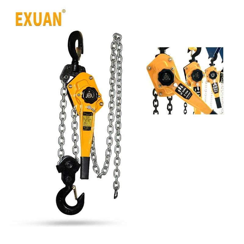 0.75t/1t/1.5t/2t Manual Manganese Steel Hook Wire Manual Traction Hoisting Tool Lever Small Hand Chain traction hoist 3M