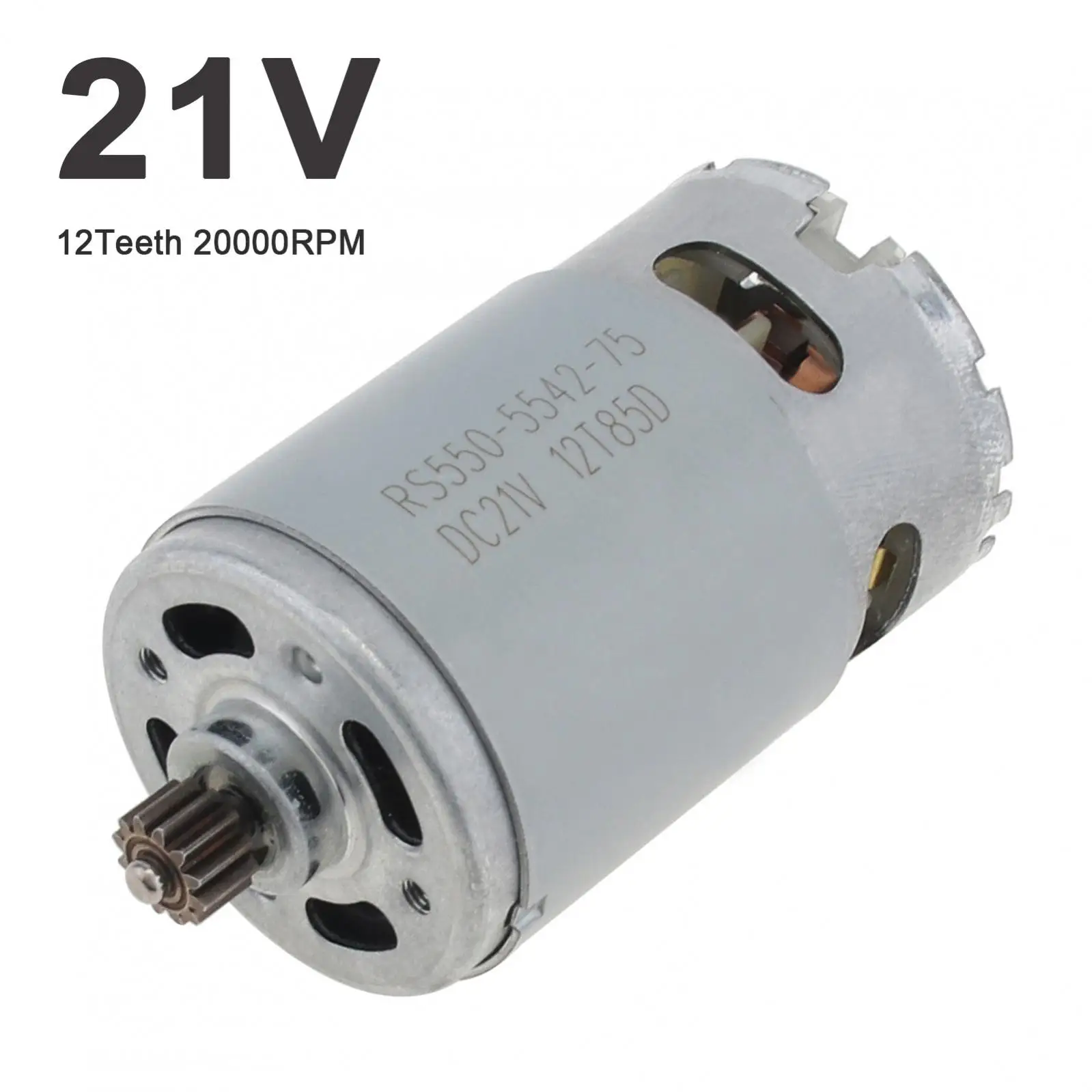 Micro Motor dc com Caixa de Engrenagens de Alto Torque Velocidades 12 Dentes Uso com Furadeira Elétrica Chave de Fenda Rs550 21v 20000 Rpm
