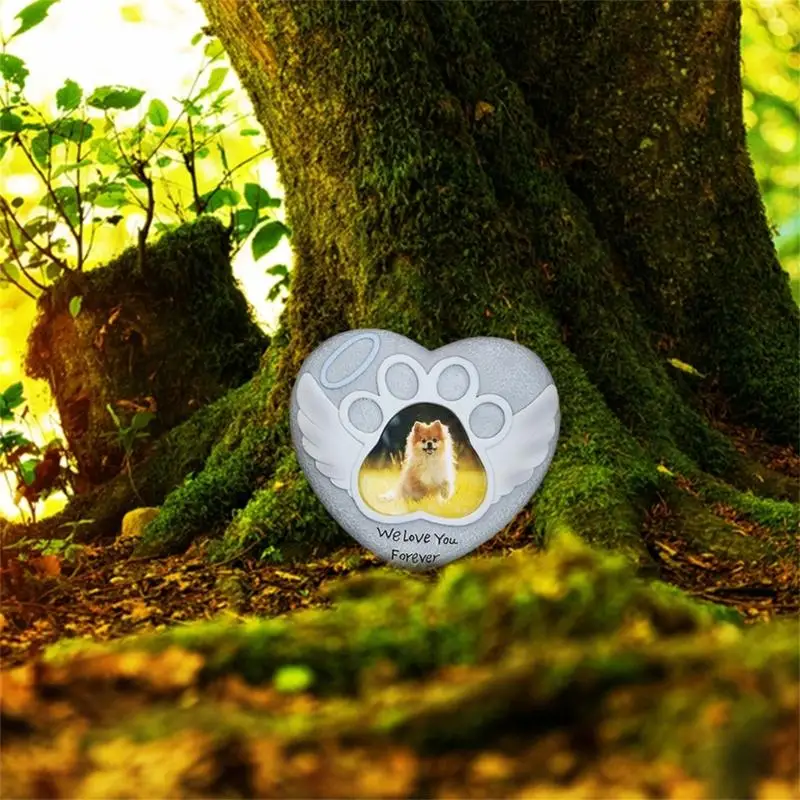 F3KA Dog Pet Loss Bereavement Gift Garden Stones Memorials Pet Engraving Grave Marker Outdoor Decoration