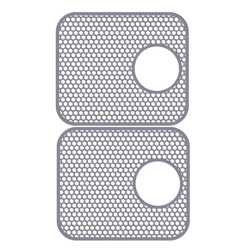 

Hot Silicone Sink Mat, 2 Pack Sink Protectors For Kitchen Sink, Folding Non-Slip Heat Resistant Sink Mat