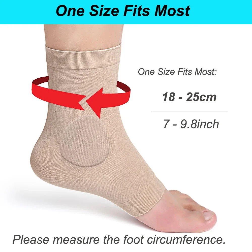 1Pair Achilles Heel Sleeve-Padded Compression Gel Sleeve/Sock for Cushion & Protection of Haglunds Bump Achilles Tendonitis compression socks,heel protectors