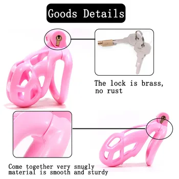 2022 High Quality Pink Cobra Male Chastity Device With 4 Arc Rings,Cock Cage,Restraint Penis Cage,BDSM Sex Toys For Man Gay 5