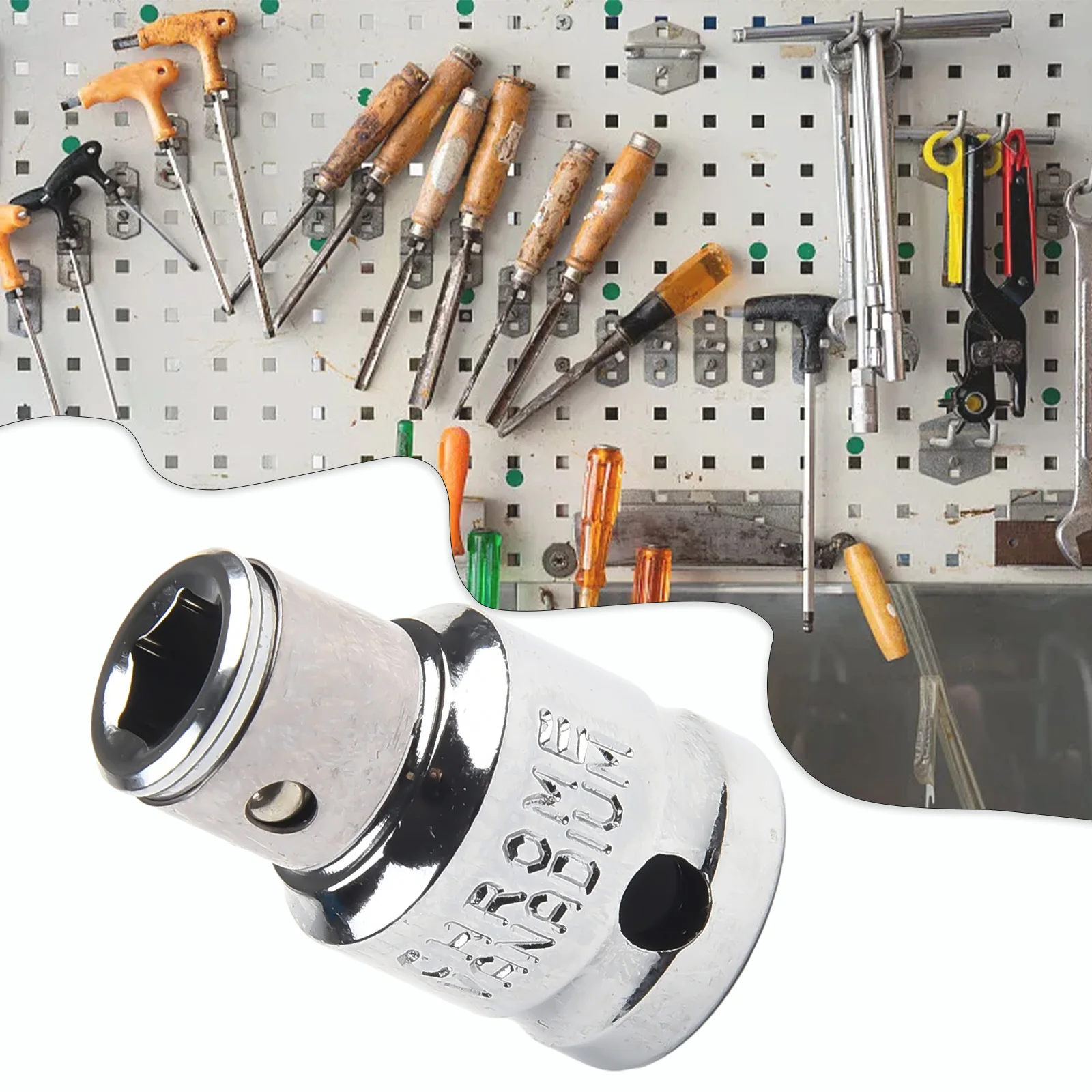 

3/8 Square To 1/4 Hex Ratchet Socket Adapter Square Drive Hex Bit Holder Electric Ratchet Wrench Adapter Impact Socket Converter